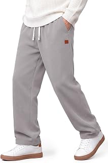 COOFANDY Mens Corduroy Pants Casual Elastic Waist Drawstring Sweatpants