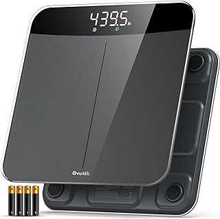 Ovutek Bathroom Scales Digital Weight 450lb, Most Accurate to 0.05lb | Extra LED Display with Large Clear Numbers for Body Weighting, Baby, Pet, Elderly Home Use, Sturdy and Durable Base Machine