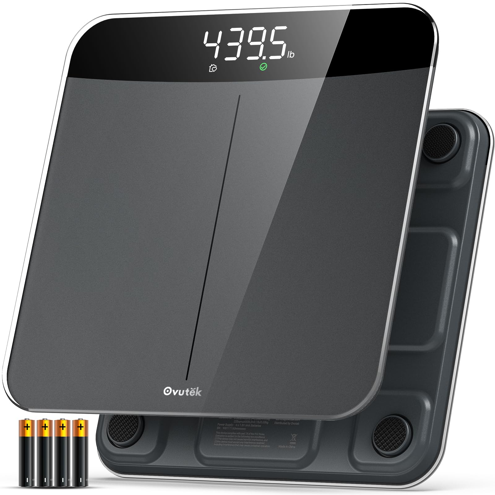 Ovutek Bathroom Scales Digital Weight 450lb, Most Accurate to 0.05lb | Extra LED