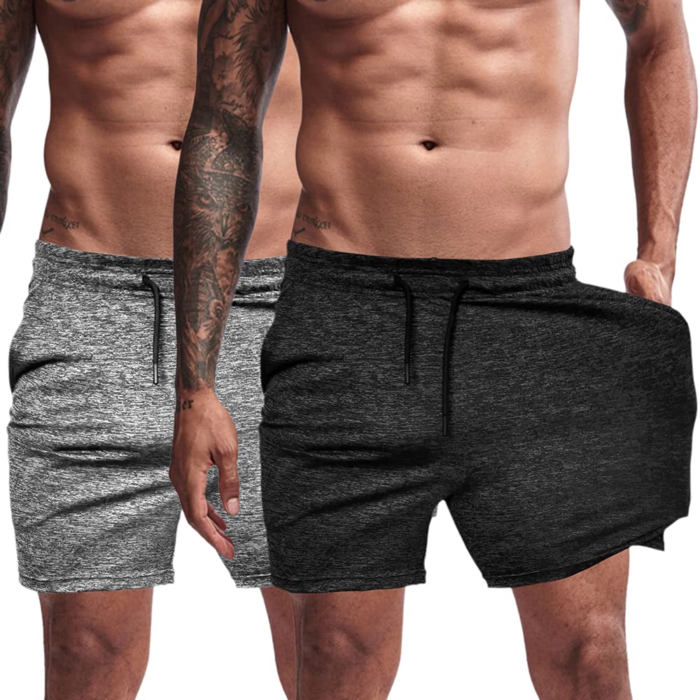Men's Sports Trousers, Training Shorts with Pocket, Quick Dry Running Trousers