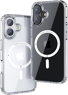 ONES for iPhone 16 Plus Case Transparent Magnetic Phone Case, Compatible with MagSafe【Military Grade Protection Shockproof Airbag】【Scratch-Resistant & Anti-Yellow 】 Thin, Clear Silicone Cover