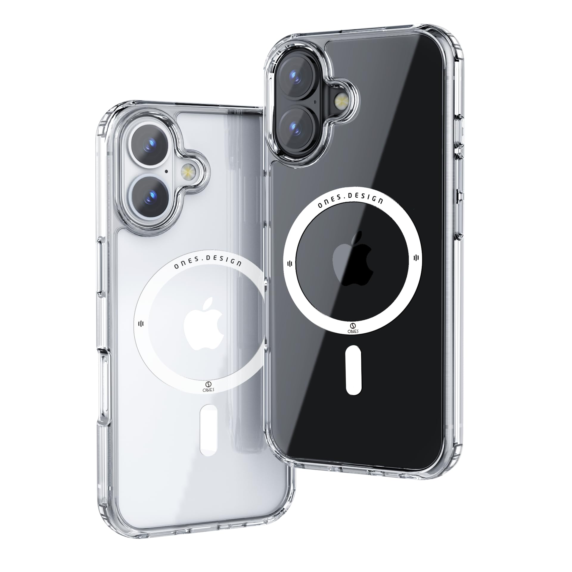 ONES for iPhone 16 Plus Case Transparent Magnetic Phone Case, Compatible with Ma