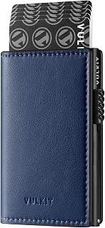 VULKIT Card Holder Pop Up Wallet RFID Blocking Slim Leather Card Wallet Holds 11 Cards and Notes