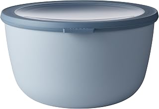 MEPAL, Cirqula Multi Food Storage and Serving Bowl with Lid, Food Prep Container,Nordic Blue, 3.2 Quarts (3 Liters, 101 ounces), 1 Count