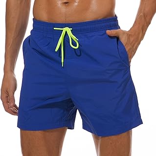 SILKWORLD Men's Swim Trunks Quick Dry Beach Shorts with Pockets