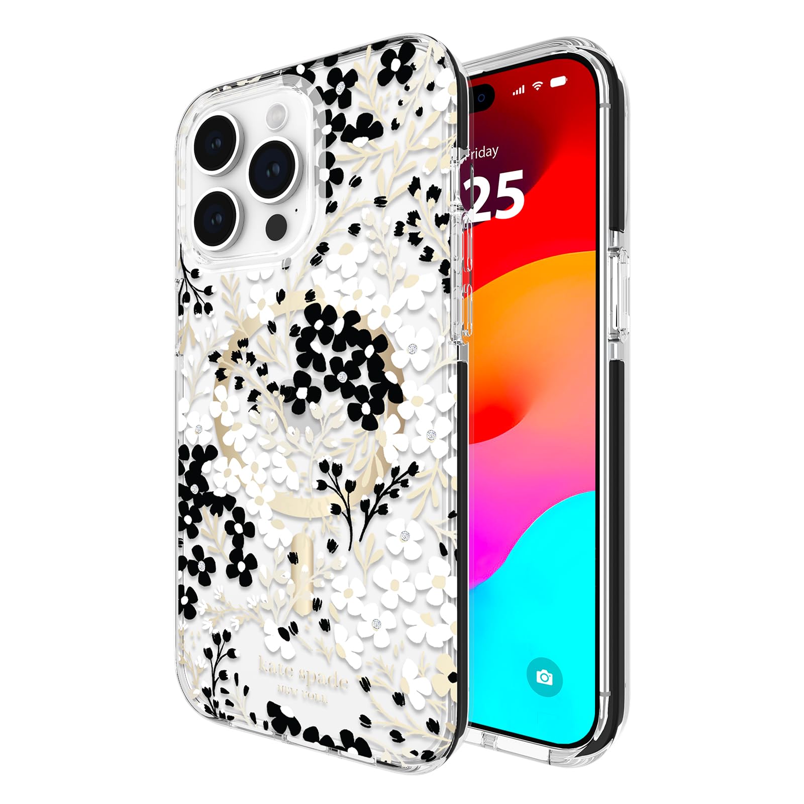 Kate Spade New York iPhone 15 Pro Max Case, Compatible with MagSafe - Multi Flor