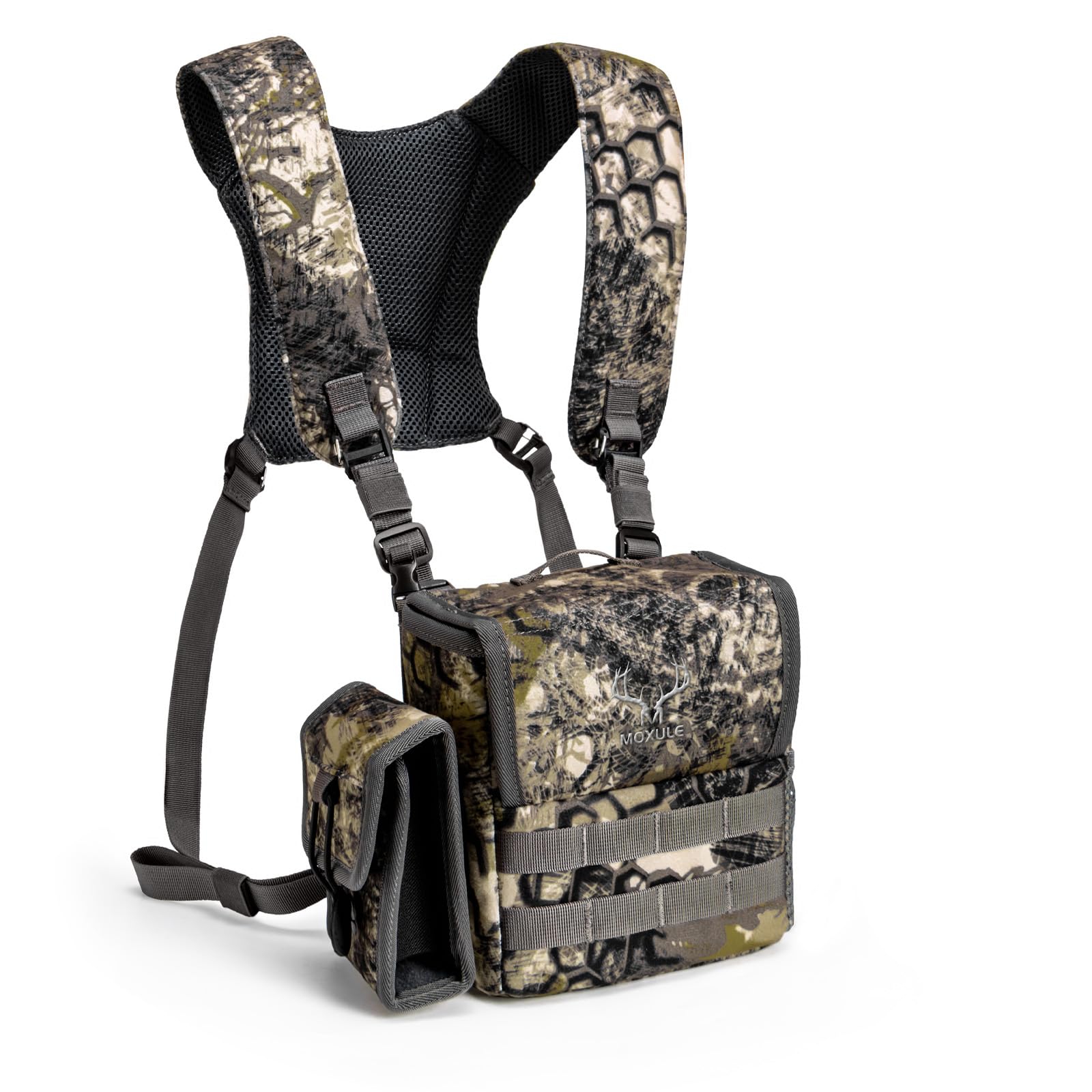 MOXULE Binocular Harness Chest Pack - Rangefinder Pouch for Hunting Camo | Silen