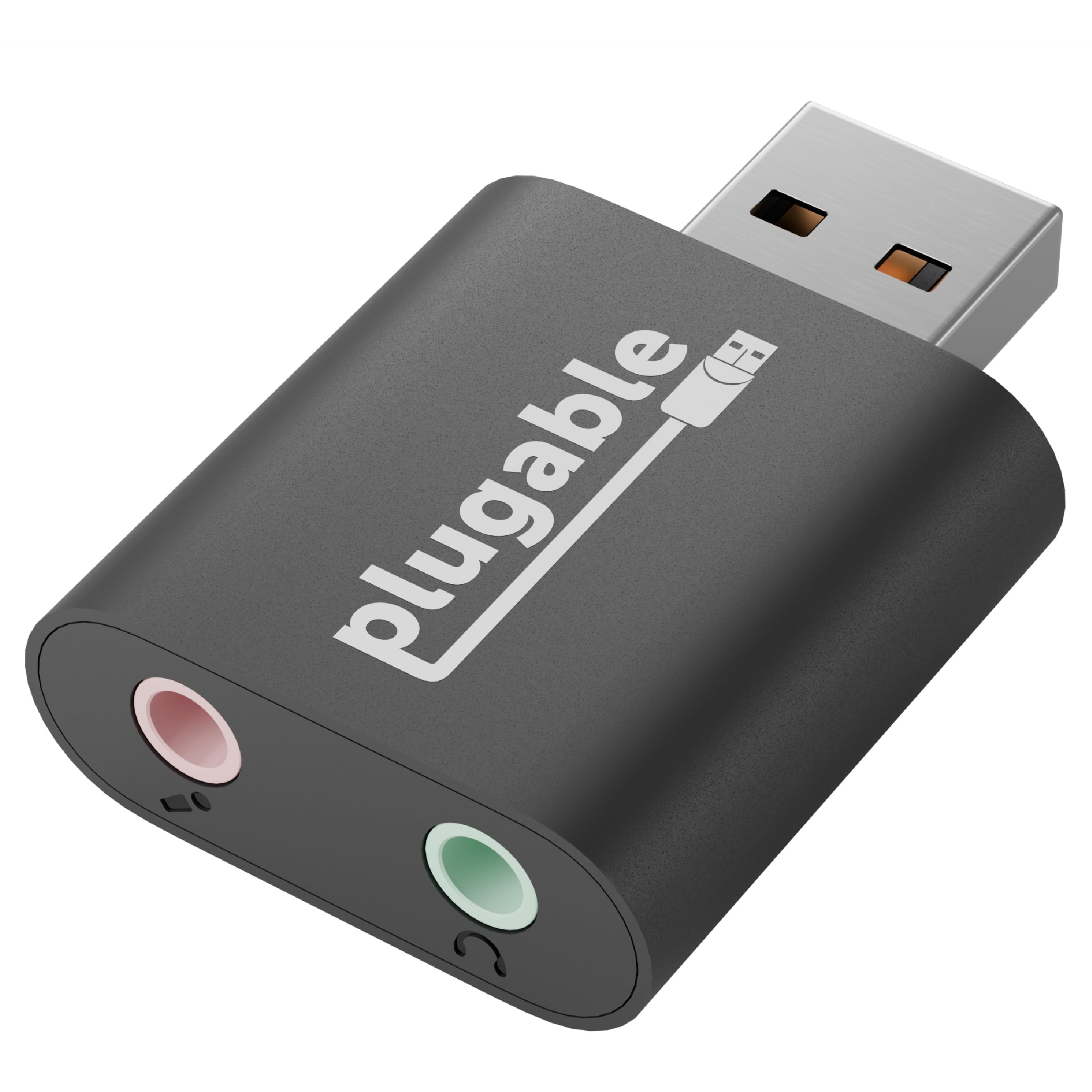 Plugable USB Audio Adapter | Adds 3.5mm Speaker & Mic Ports for Laptops Lacking 