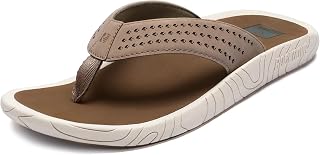 RockDove Mens Tide Beach Flip Flops with Padded Arch Support for Casual Outdoor Wear
