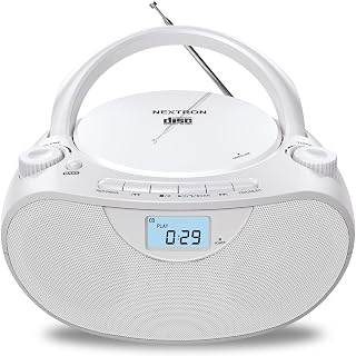 Portable CD Player Boombox with Bluetooth, AM/FM Radio & USB