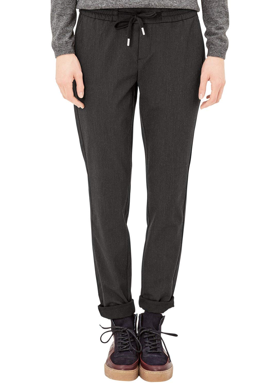 s.Oliver 14710732154 Trousers, Black Stripes 99 g0), 34 W x 32 L Women's, Black 