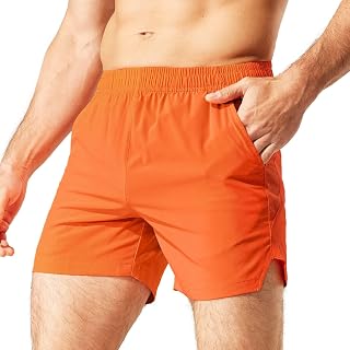 MIER Men's 5 Inch Running Shorts Quick Dry Outdoor Sports Workout Summer with Pockets Lightweight Breathable