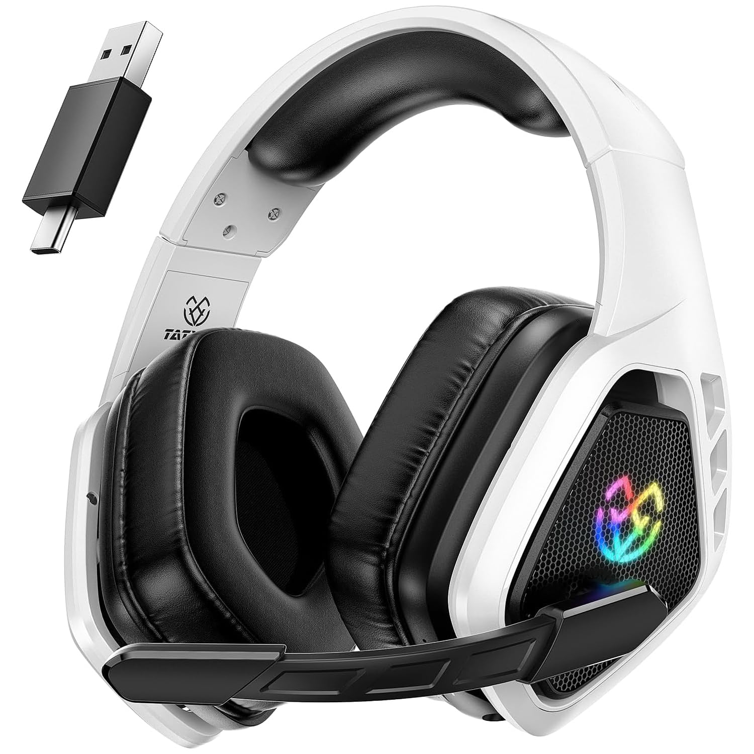 Tatybo Wireless Gaming Headset for PC Ps5 Ps4, 2.4GHz USB & Type-C & Bluetooth G