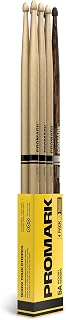 ProMark Drum Sticks - Rebound 5A Drumsticks - FireGrain For Playing Harder, Longer - Rear Weighted Feel - Lacquer Finish, Acorn Tip, Hickory Wood - 3 Pairs of Rebound 5A + 1 Pair of FireGrain 5A