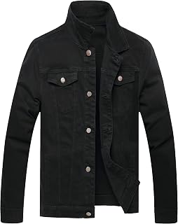 Denim Jacket Men,Men's Stretch Slim Fit Jean Jacket,Men Fashion jean Jacket