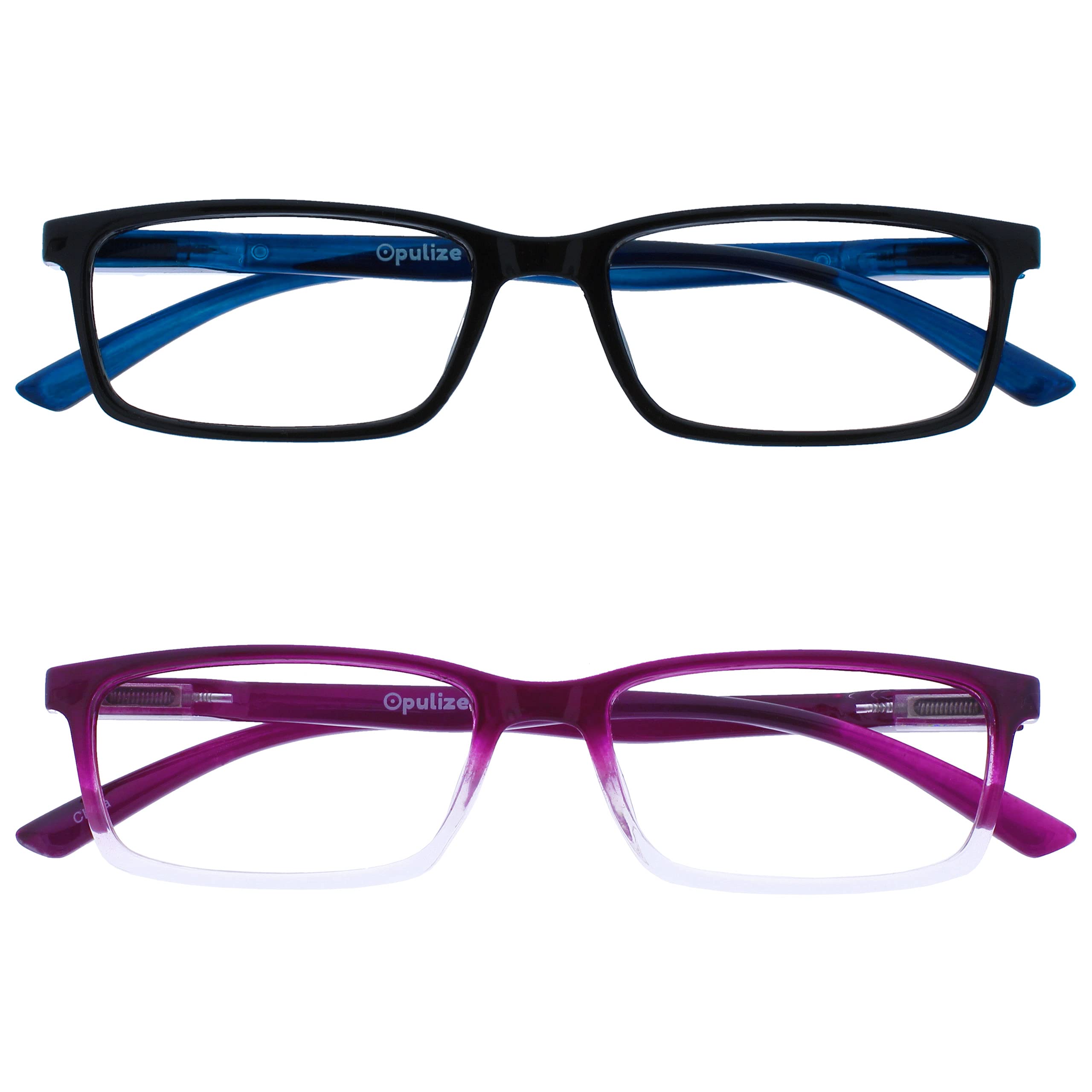 OPULIZE SEE Reading Glasses with Blue Light Blocking for Women and Men, Narrow F