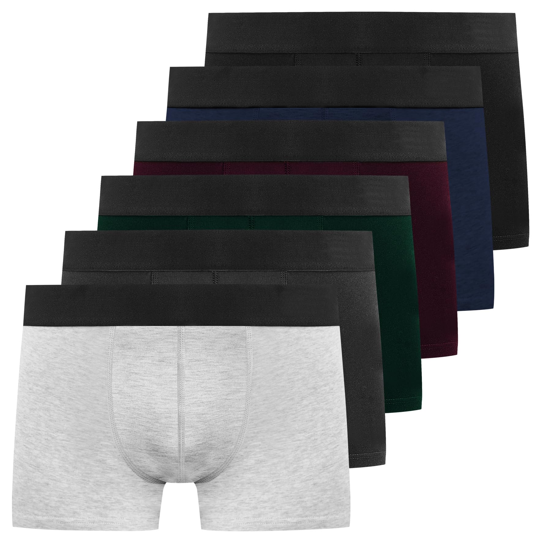 YouShow Men's Boxer Briefs Stretch Cotton 6/12 Pieces