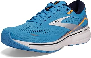 Brooks Ghost 15 Men's Running Shoes, Peacoat/Red/Yellow
