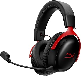 HyperX A59Z0AA Cloud III S Wireless Gaming Headset, 2.4GHz Bluetooth, Angled 53 mm Drivers, DTS Headphone with X Spatial Audio, Up to 120 Hours of Continuous Play, PC, Mac, PS5, Mobile, Nintendo