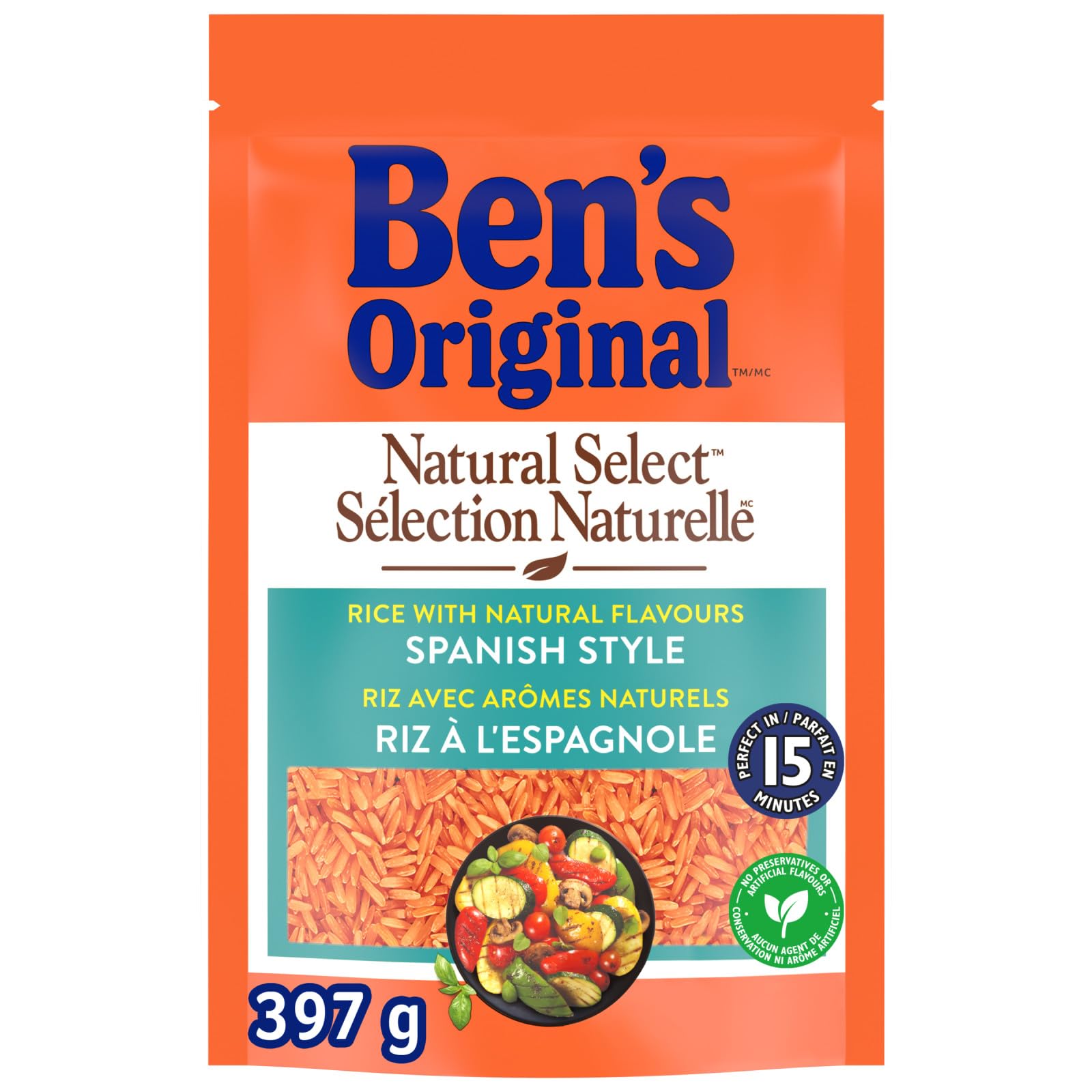 BEN'S ORIGINAL NATURAL SELECT Spanish Style Rice, 397g Pouch