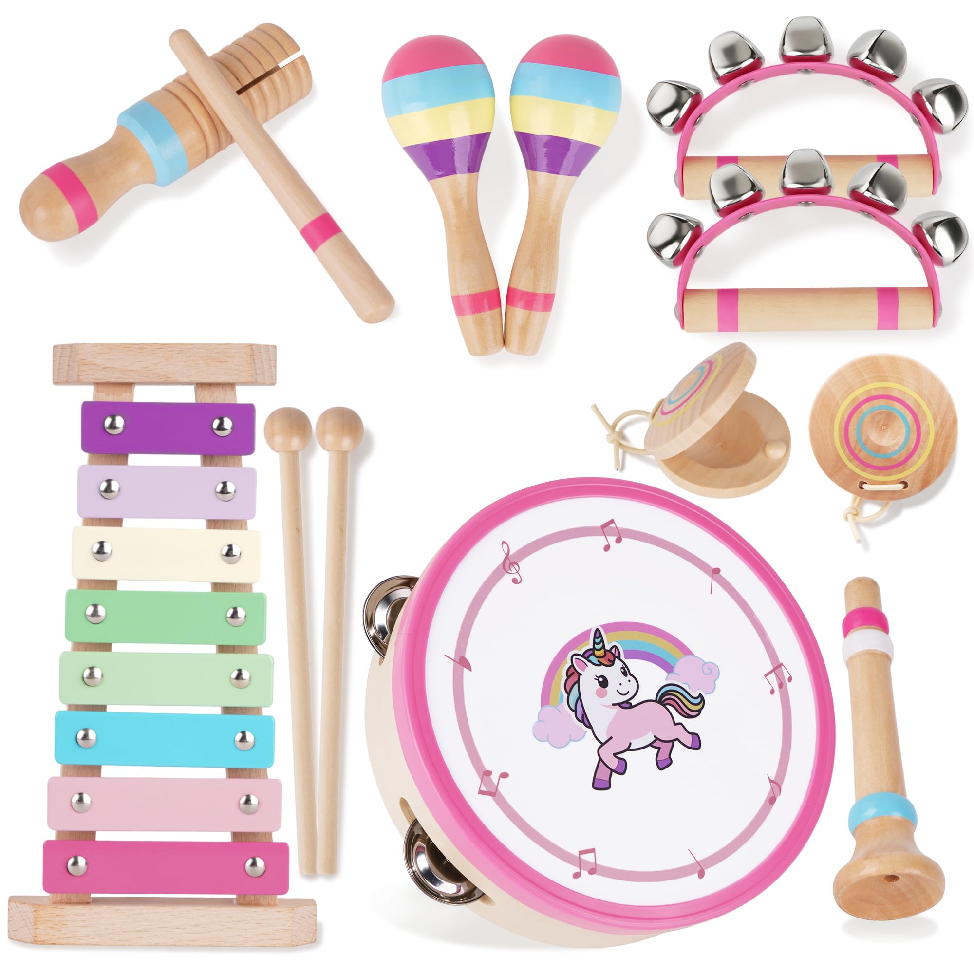 ATOYUS Musical Instruments for Toddlers 1-3, Unicorn Montessori Music Toys | Woo