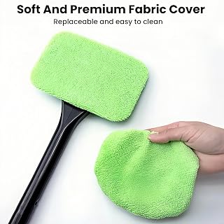 Car Windscreen Anti Fog Brush, Double Sided Microfiber Cloth, Easy Grip Handle, Suitable for Front Windshield and Rear Window