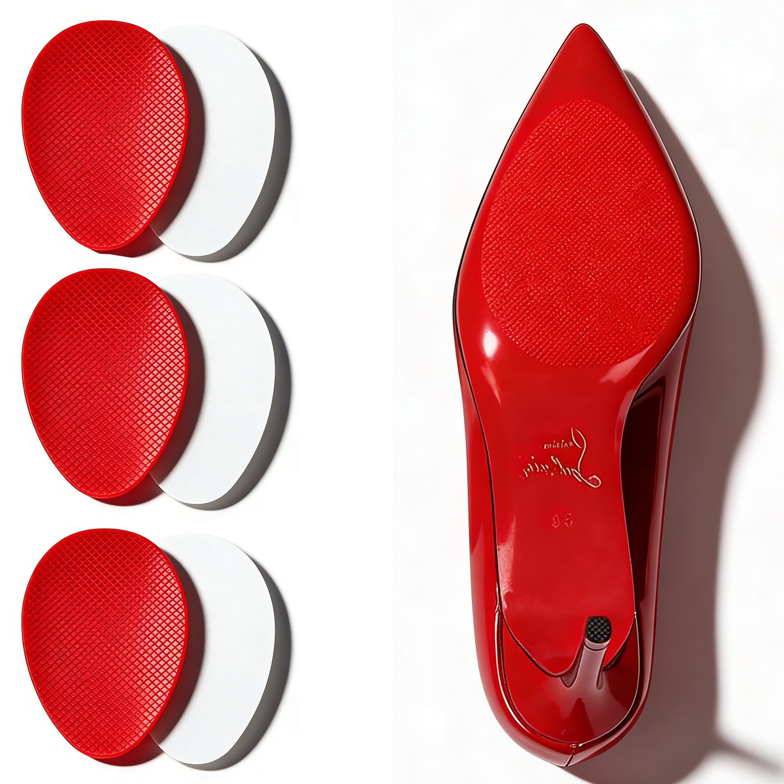 Shoe Grips for Heels, Thick Rubber Non Slip Shoe Pads, Anti Slip Sole Protector 