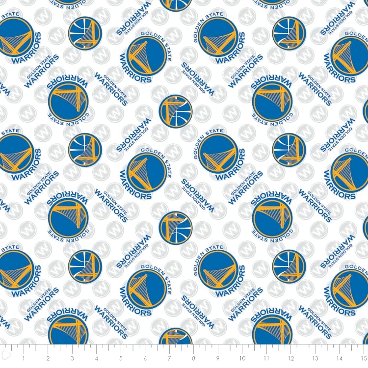 Cotton Golden State Warriors NBA Pro Basketball Sports Team Cotton Fabric Print 