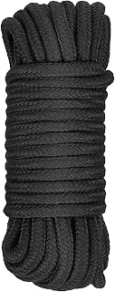 10 Metres Soft Cotton Rope, Black Thick Cotton Cord, All Purpose Soft Rope | Thick Cotton Rope Black, Ideal for Handmade Crafts, Gift Wrapping, Home Decor, Plant Hangers and Creative Projects