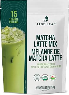 Jade Leaf Matcha Organic Matcha Latte Mix - Lightly Sweet Japanese Matcha Powder with Organic Cane Sugar for Café Style Blend, 5.3 Ounce / 150g (Pack of 1)