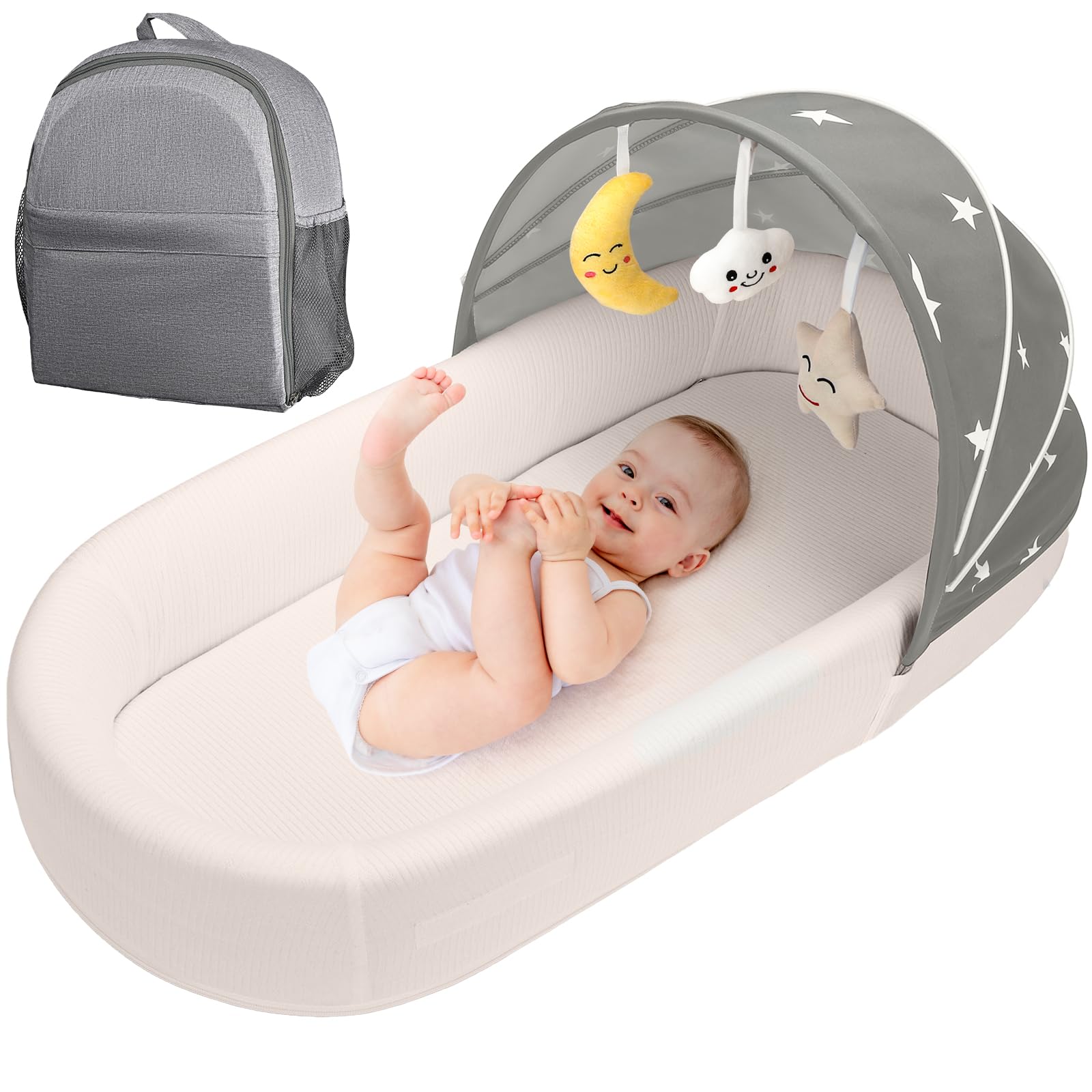 Portable Baby Bassinet- Travel Bassinet for Newborn and Infant, Suitable for Ind