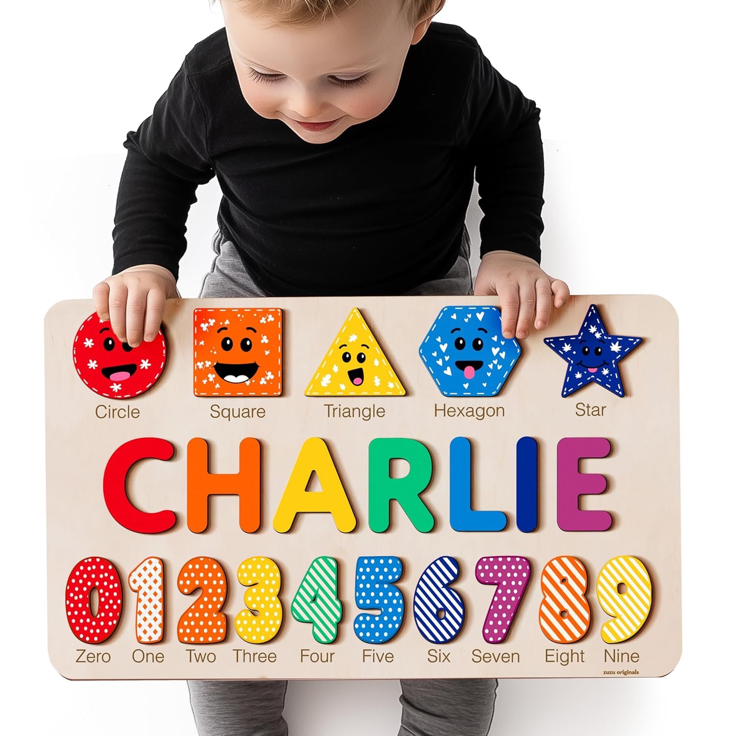 Zuzu Puzzle Puzzles for Toddlers Boy and Girl, Personalized Name Puzzle, Toy, Gi