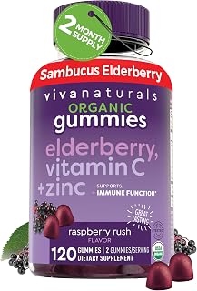 Black Elderberry Vitamin C and Zinc Immune Support Gummies for Adults