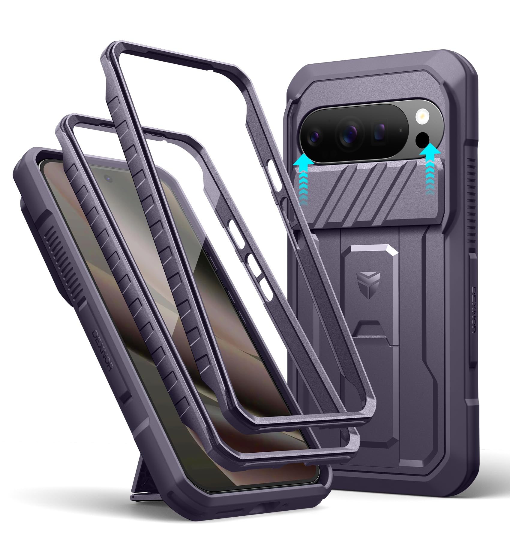 Dexnor for Google Pixel 10 Pro XL Cover with Integrated Slide Camera Cover & Scr
