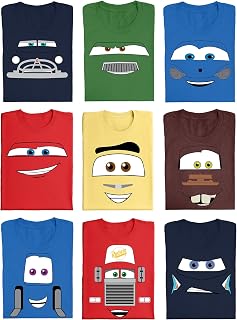 Custom Car Face Shirts for Halloween Funny Family Matching Shirts