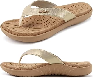 jiajiale Women Fashion Flip Flops Thick Padded Lightweight Comfortable Yoga Mat Flip Flops with Plantar Fasciitis Support
