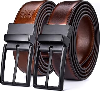 Mens Belt, 1.25" Reversible Belt, Gift for Men, Casual, Golf Trousers, Shirts, One Back for 2 Sides