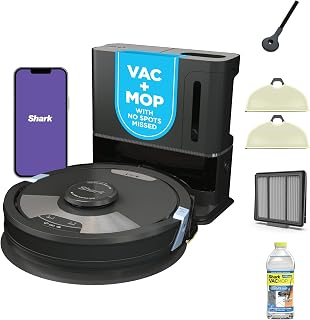 Shark Matrix Plus Robot Vacuum & Mop Combo, 60-Day Self-Emptying, AV2610WA | Matrix Clean Navigation for Carpet, Hard Floors & Pet Hair, HEPA, Sonic Mopping, Anti-Hair Wrap, LiDAR Mapping, Wi-Fi Control