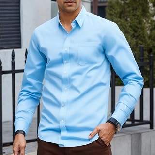 Camicia da uomo slim fit a maniche lunghe a righe camicia casual abbottonata