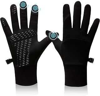 Running Gloves, Winter Gloves Windproof Touchscreen Warm Sports Gloves Non-Slip Water Repellent for Men Women Idea for Running, Cycling, Climbing, Hiking