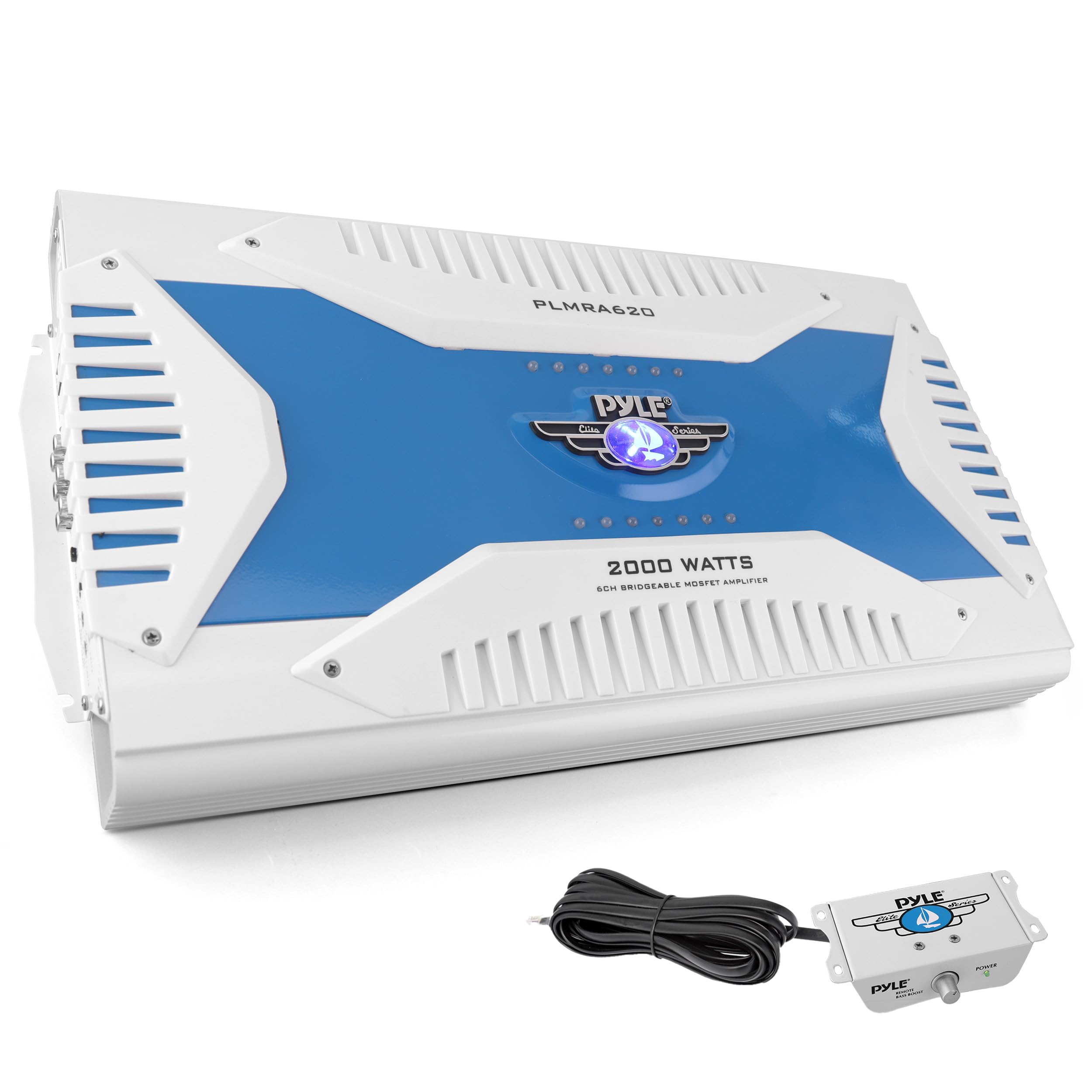 Pyle 6 Channel Marine Amplifier Receiver - Waterproof Wireless Bridgeable Audio 