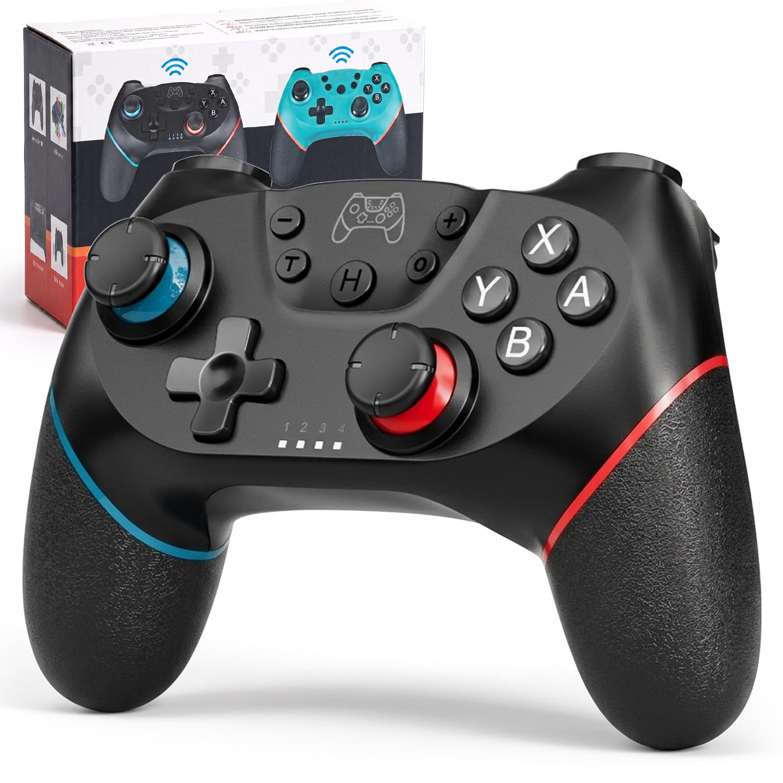 Diswoe Wireless Pro Controller for Switch 1/Switch 2/Lite/OLED/PC | Hall Effect 