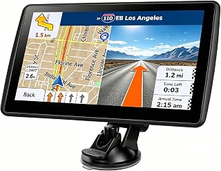 7 Inch GPS Navigator for Car Truck RV – GPS for car with 2026 Map | 2026 Maps, Free Lifetime Updates, Voice-Guided Turns, Red Light & Speed Camera Warnings, Truck-Friendly Routing