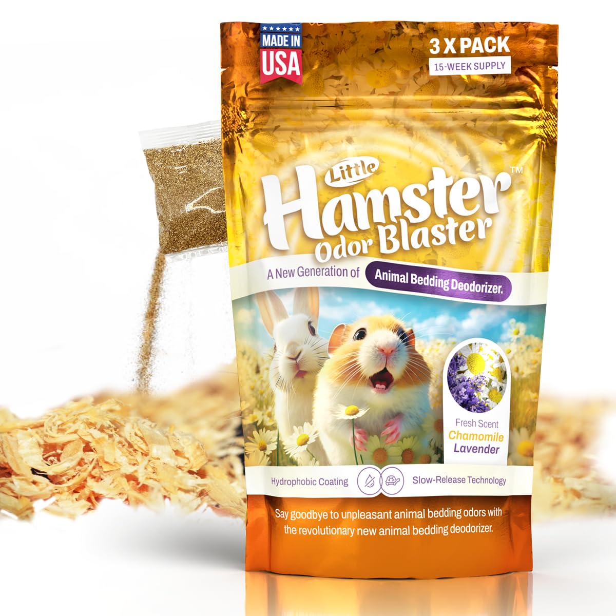 Little Hamster Odor Blaster | a New Generation Of Animal Bedding Deodorizer | Un