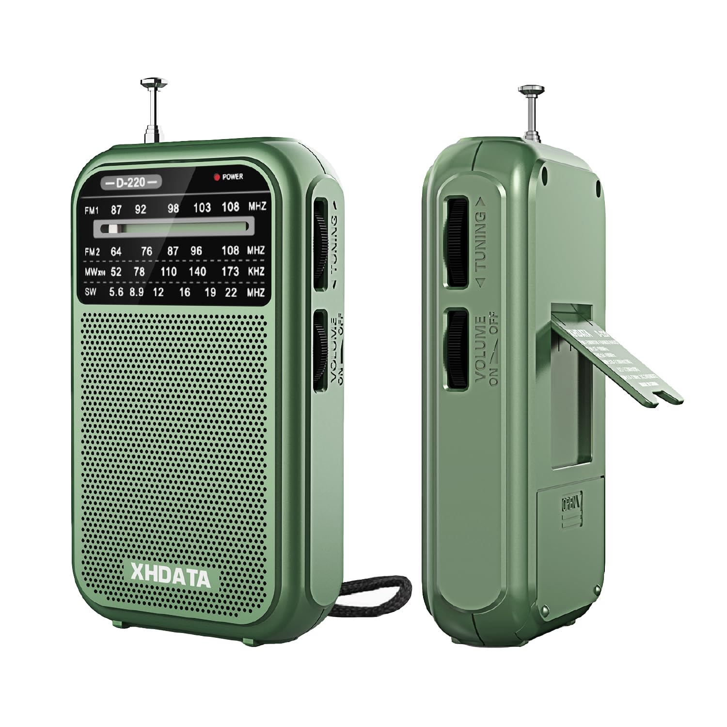 XHDATA D220 Portable Radio AM FM SW Shortwave Receiver Pocket Radio | 2AA Batter
