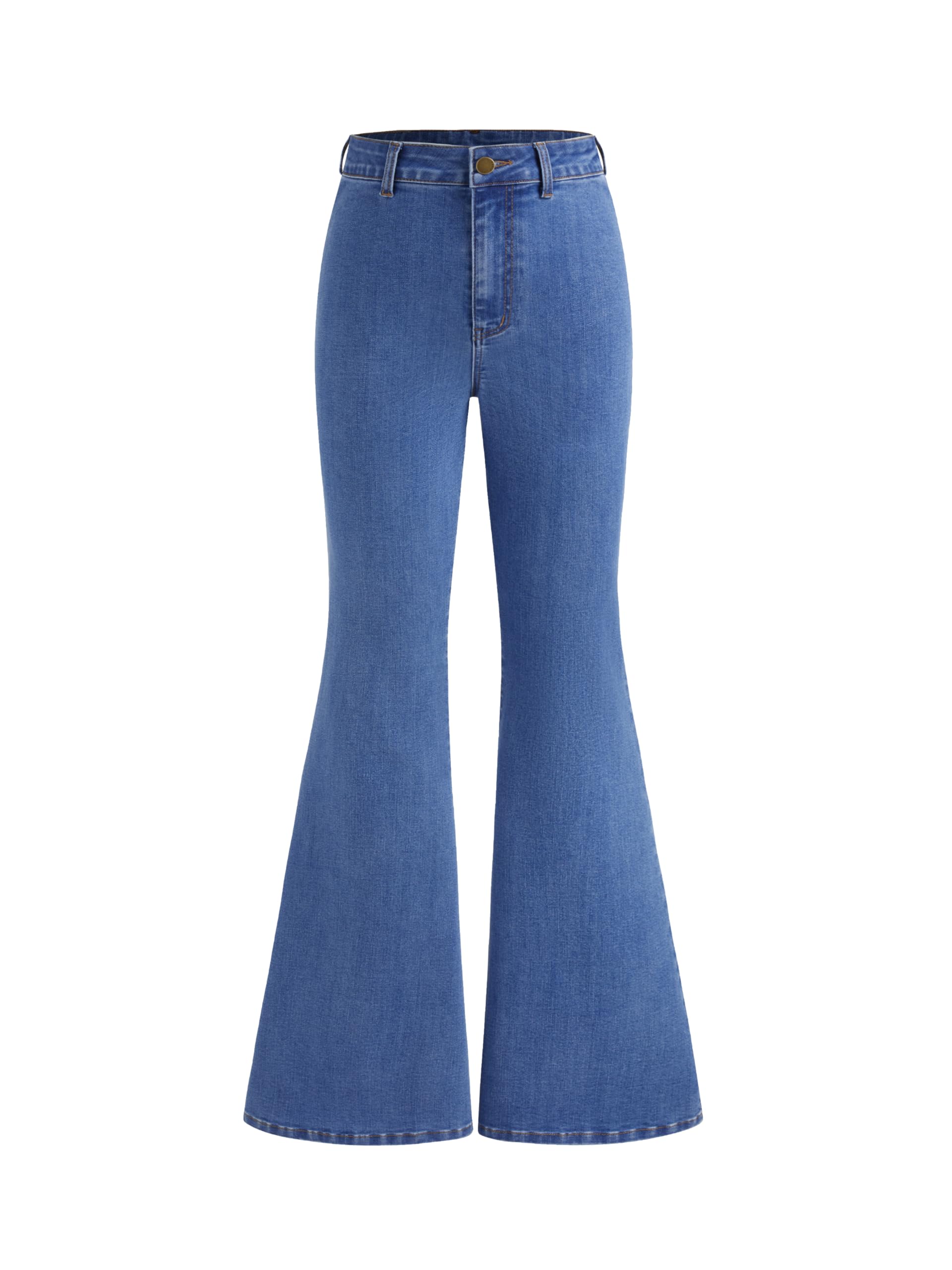 CIDER High Waisted Bell Bottom Jeans for Women Stretchy Wide Leg Slim Fit Flare 