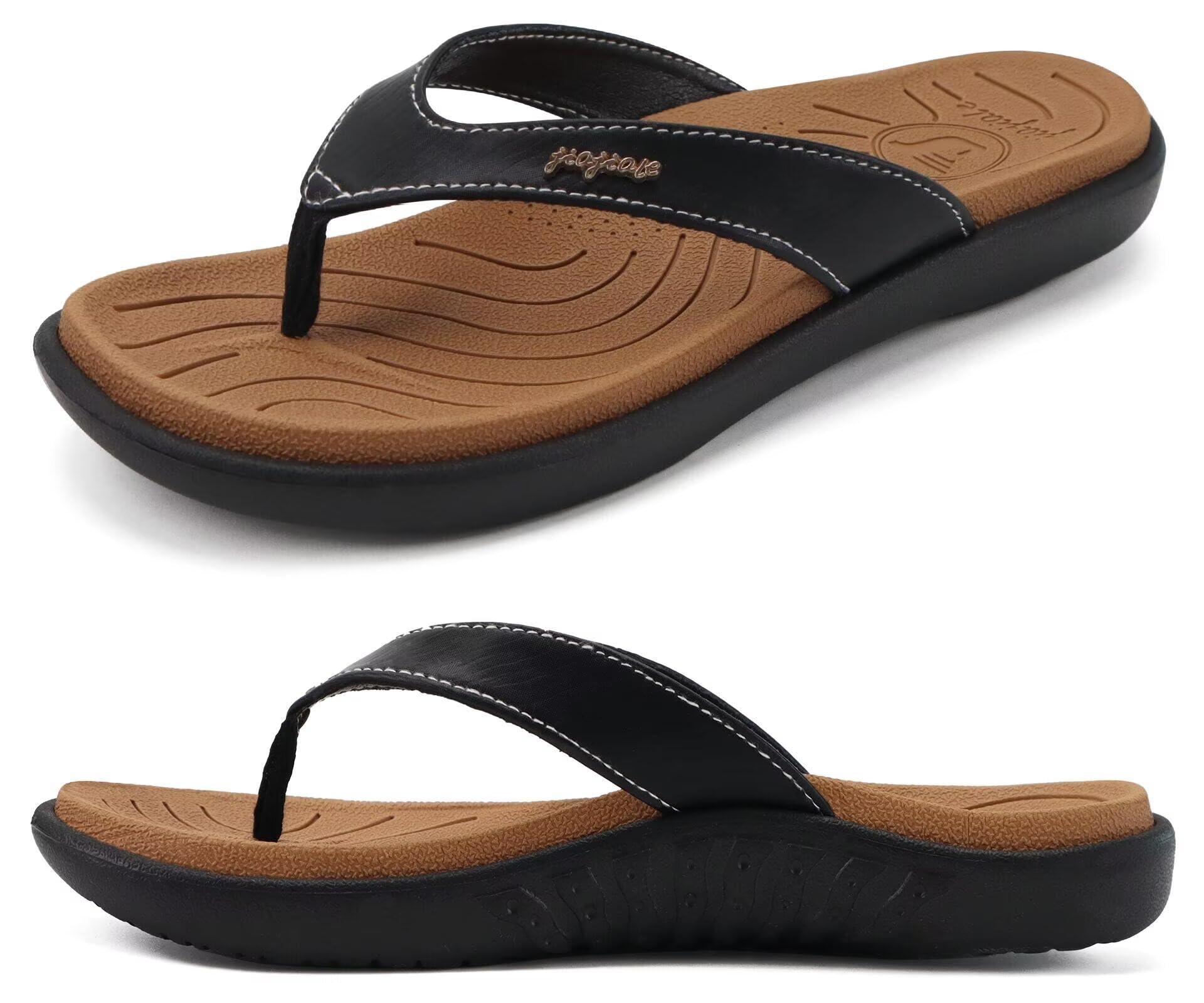 jiajiale Womens Orthotic Arch Support Flip Flops Cushion Yoga Mat Sandals