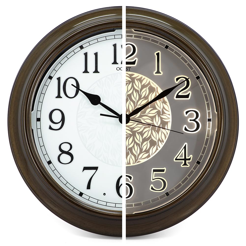 OCEST 15 Inch Indoor Outdoor Clock Waterproof, Silent Metal Large Outdoor Clock 