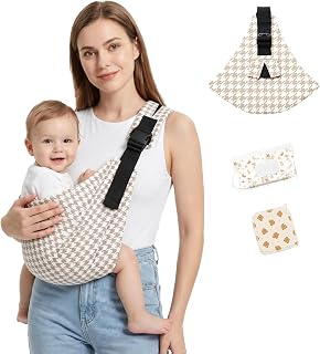 Baby Sling Carrier, Adjustable Front & Back,Comfortable | Adjustable + Easy Wear + Breathable Cotton + Lightweight + Daily Outings