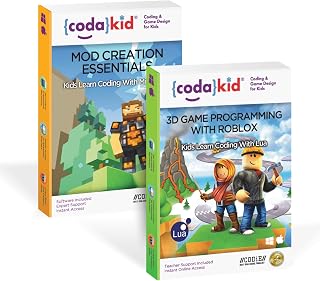 CodaKid Coding Bundle for Kids – Learn Lua with Roblox + Java with Minecraft Mods – 190+ Hours of Award-Winning Online Coding Courses – Ages 9+ – PC & Mac